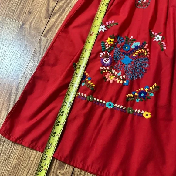 Girls Mexican Embroidered Fiesta Dress Size 6 - Picture 11 of 12